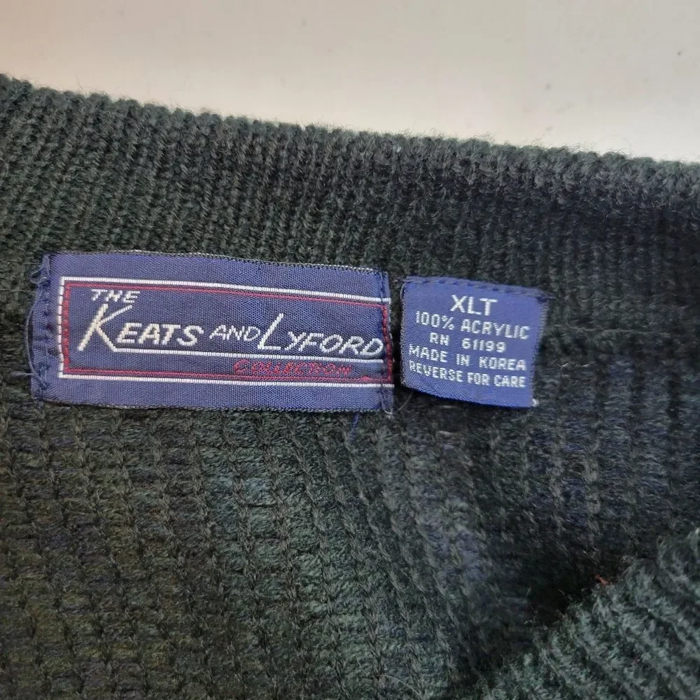 Eclectic Grandpacore Vintage Terry Knit Sweater Cardigan with Leather Trim